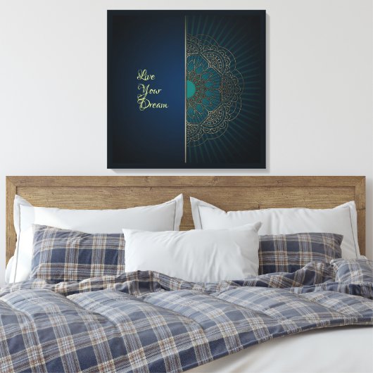 Mandala - Wrapped Canvas (Insitu (Slaapkamer))