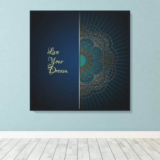 Mandala - Wrapped Canvas Afdruk (Insitu (Houten vloer))