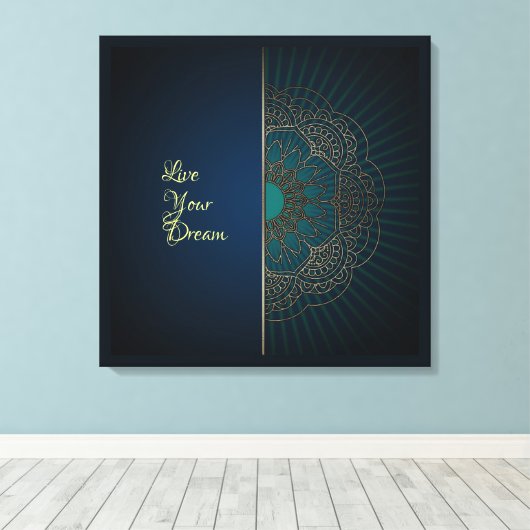 Mandala - Wrapped Canvas Afdruk (Insitu (Houten vloer))