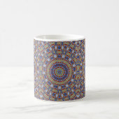 Mandala yellow blue coffee mug koffiemok (Center)