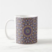 Mandala yellow blue coffee mug koffiemok (Links)