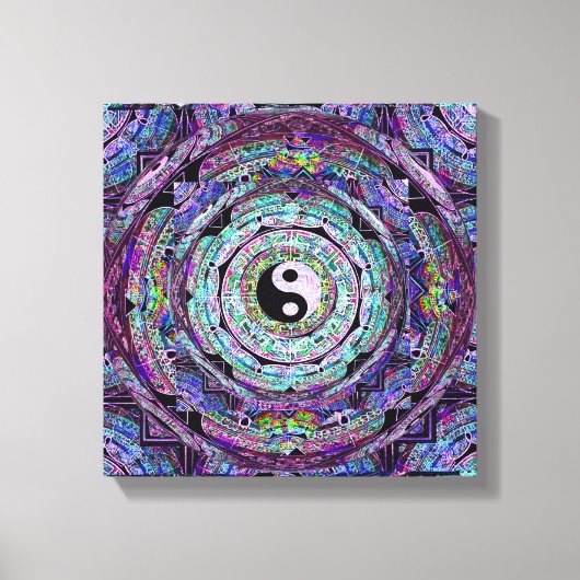 Mandala Yin Yang Canvas Afdruk (Voorkant)