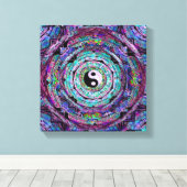 Mandala Yin Yang Canvas Afdruk (Insitu (Houten vloer))
