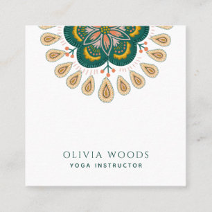 Mandala Yoga-instructeur Vierkante Visitekaartje