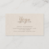 Mandala Yoga-instructeur Visitekaartje (Achterkant)