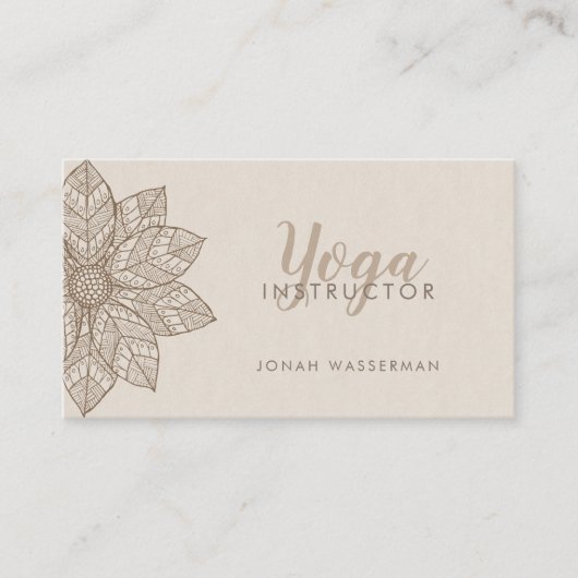 Mandala Yoga-instructeur Visitekaartje (Voorkant)