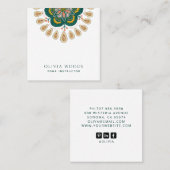 Mandala Yoga Instructor Vierkante Visitekaartje (Voorkant / Achterkant)