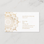 Mandala Yoga Instructor Yoga Teacher Visitekaartje (Achterkant)