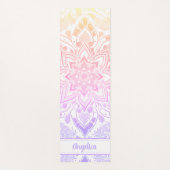 Mandala Yoga Mat in Meisje Lila Paarse Roze Ombre (Voorkant)