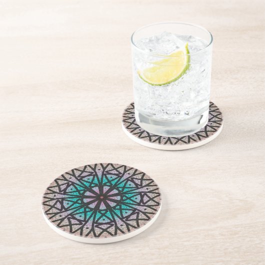 Mandala Zandsteen Onderzetter (Zijkant)