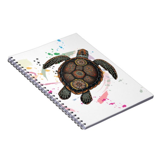 Mandala zee schildpad ontwerp notitieboek (Rechterzijde)