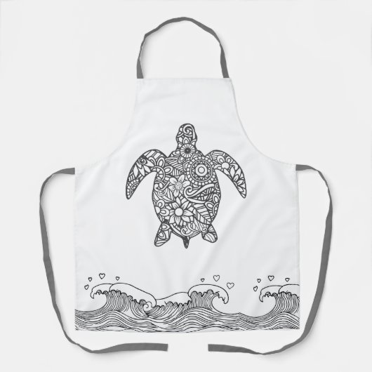 Mandala Zeeschildpad Schort (Voorkant)