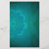 Mandala Zen Blauwgroen Turquoise Blue Yoga Flyer (Achterkant)