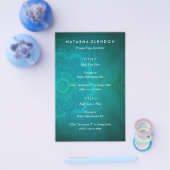 Mandala Zen Blauwgroen Turquoise Blue Yoga Flyer (Enkel)