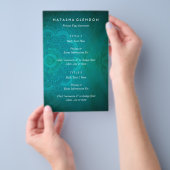Mandala Zen Blauwgroen Turquoise Blue Yoga Flyer (Hand)