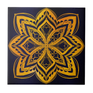Mandala,zen,heilige geometrie ,chakra, goud,elegan tegeltje