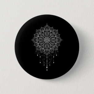 Mandala Zen Kunst Botanische Succulente Spirituele Ronde Button 5,7 Cm