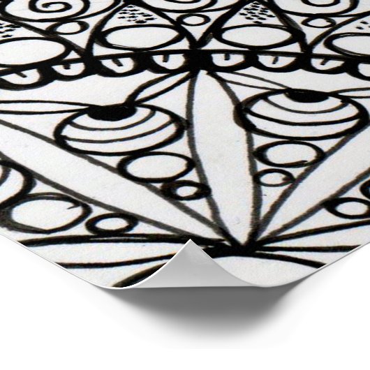 Mandala Zen Pattern Lineart Poster Print (Hoek)