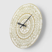 Mandala Zen Wall Clock – Goud & Wit Spiritueel De Grote Klok (Hoek)