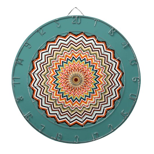 Mandala Zigzag Pattern Dartbord (Voorkant)