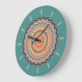Mandala Zigzag Pattern Grote Klok (Hoek)