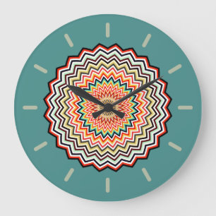 Mandala Zigzag Pattern Grote Klok