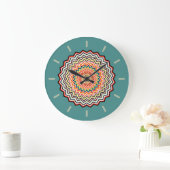 Mandala Zigzag Pattern Grote Klok (Huis)