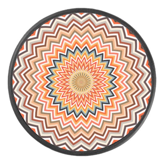 Mandala Zigzag Pattern Hockey Puck (Voorkant)