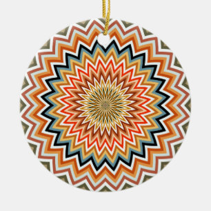 Mandala Zigzag Pattern Keramisch Ornament