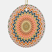 Mandala Zigzag Pattern Keramisch Ornament (Links)