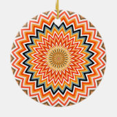 Mandala Zigzag Pattern Keramisch Ornament (Achterkant)