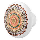 Mandala Zigzag Pattern Keramische Knop (Rechts)