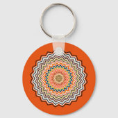 Mandala Zigzag Pattern Sleutelhanger (Voorkant)