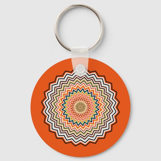 Mandala Zigzag Pattern Sleutelhanger (Voorkant)