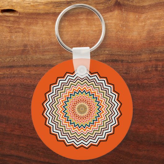 Mandala Zigzag Pattern Sleutelhanger (Voorkant)