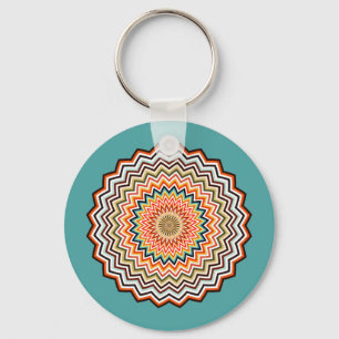 Mandala Zigzag Pattern Sleutelhanger