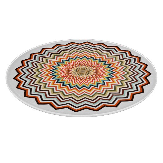 Mandala Zigzag Pattern Snijplank (Hoek)