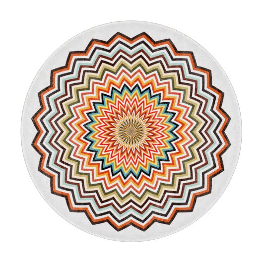 Mandala Zigzag Pattern Snijplank (Voorkant)