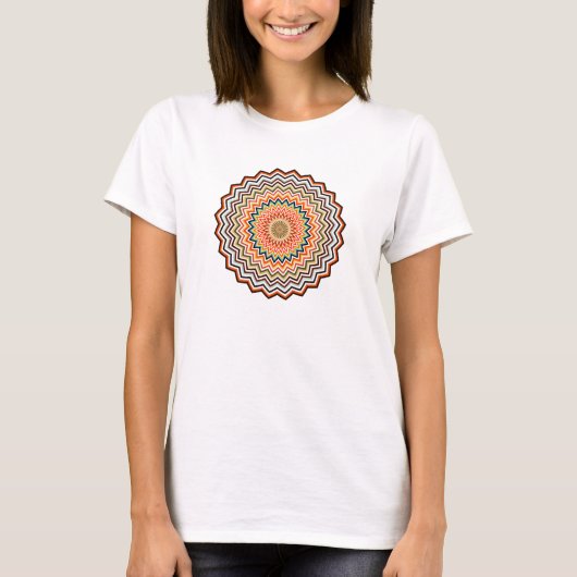 Mandala Zigzag Pattern T-shirt (Voorkant)