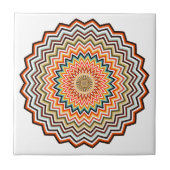 Mandala Zigzag Pattern Tegeltje (Voorkant)