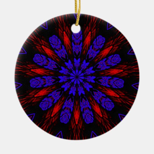 Mandala Zuidwest Hippie Boho Chic Bohemian Keramisch Ornament (Voorkant)