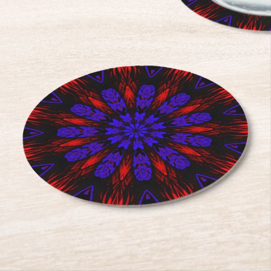 Mandala Zuidwest Hippie Boho Chic Bohemian Ronde Kartonnen Onderzetter (Gebogen)