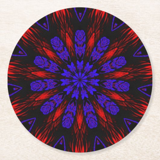 Mandala Zuidwest Hippie Boho Chic Bohemian Ronde Kartonnen Onderzetter (Voorkant)