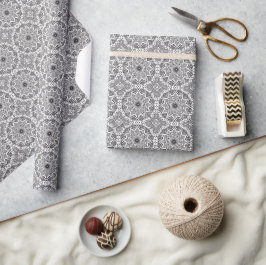 Mandala zwart en wit inpakpapier