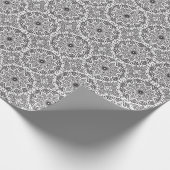 Mandala zwart en wit inpakpapier (Hoek)