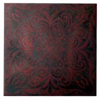 mandala zwart romantisch elegant tegeltje