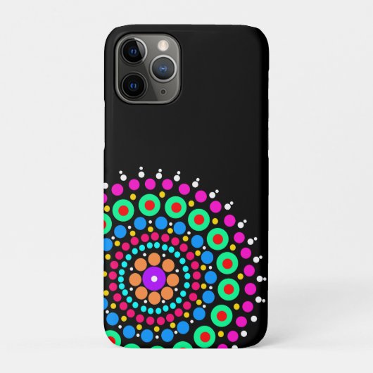 Mandala zwarte bg Case-Mate iPhone case (Achterkant)