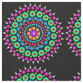 Mandala zwarte bg stof (Close Up)