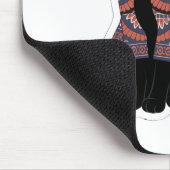 Mandala Zwarte Kat Bel Kraag Muismat (Hoek)