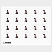 Mandala Zwarte Kat Bel Kraag Sticker (Vel)